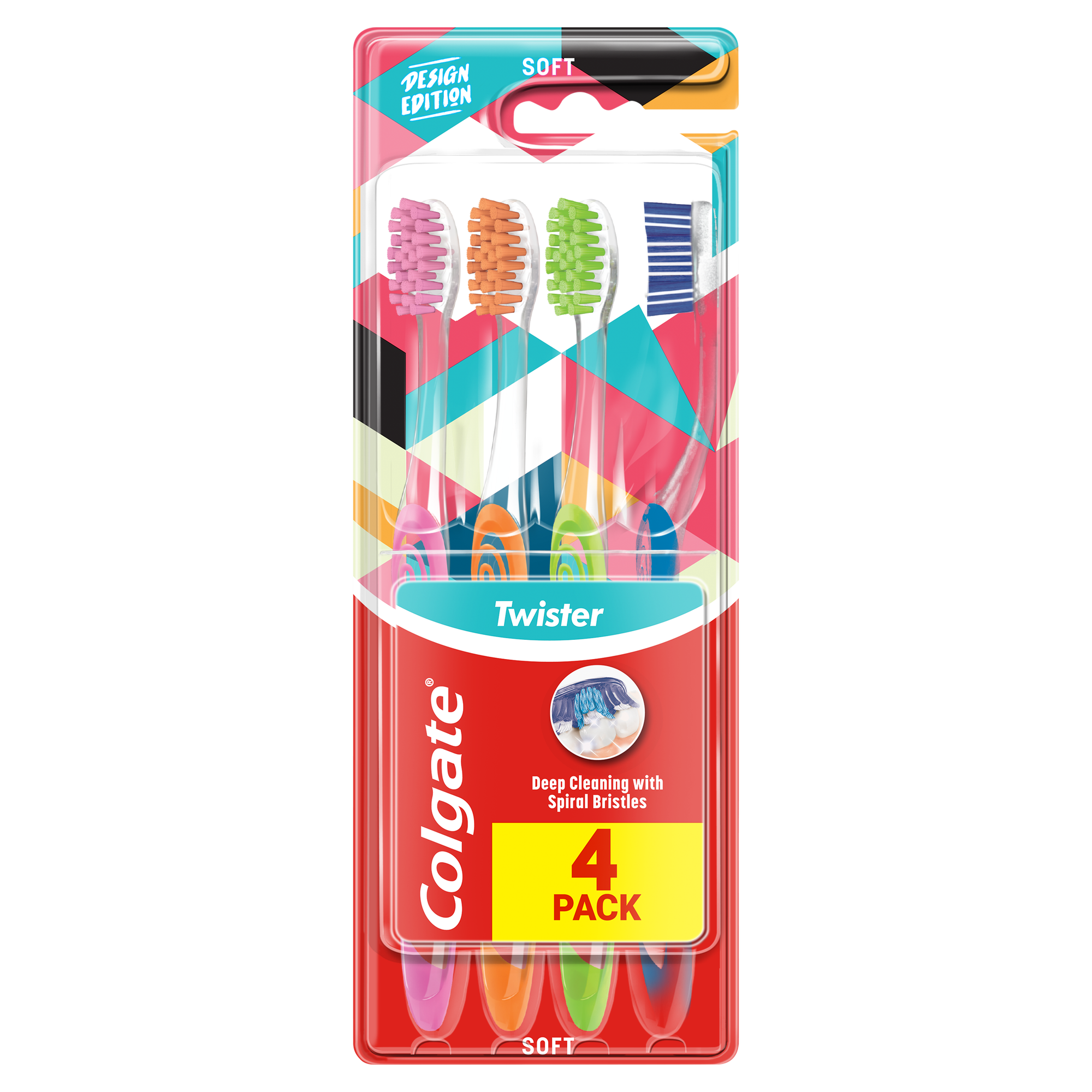 Colgate Twister Tandborste Mjuk 4-pack | Colgate Twister