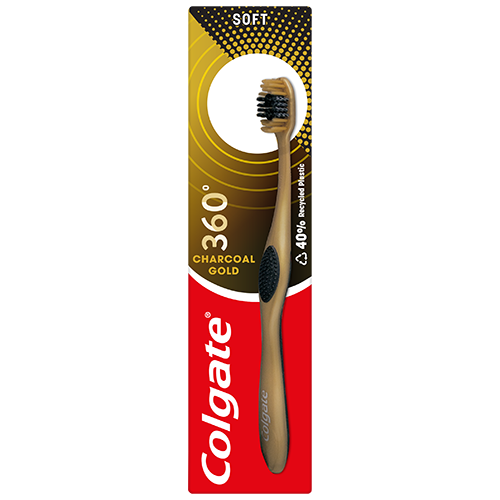 Colgate® Tandborste 360 Charcoal Gold Soft