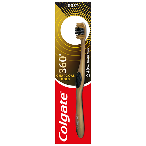 Colgate® Tandborste 360 Charcoal Gold Soft