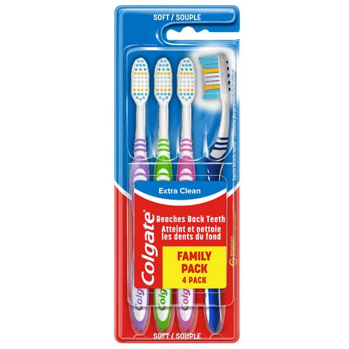 Colgate<sup>®</sup> Extra Clean 4-pack Tandborste